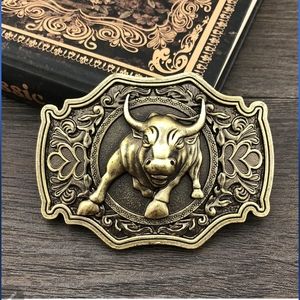 Bronze longhorn steer western belt buckle approximately 3.75 inches wide